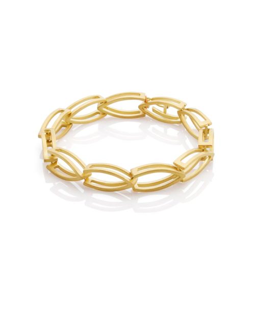 18k Gold V Link Bracelet