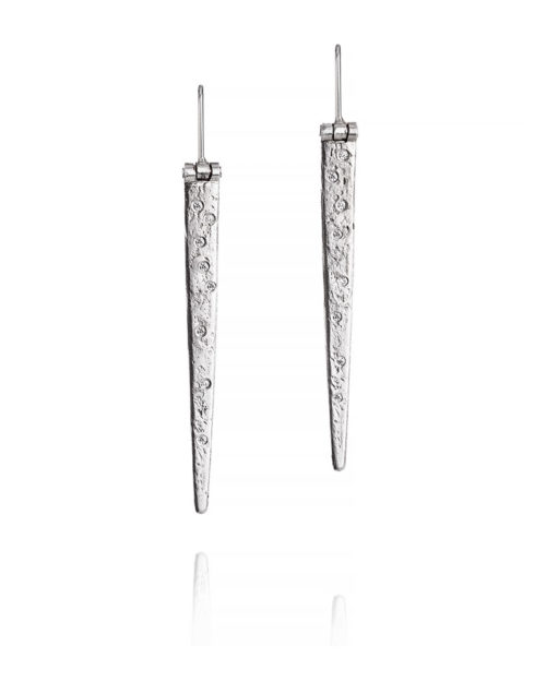 Palladium Diamond Icicle Earrings