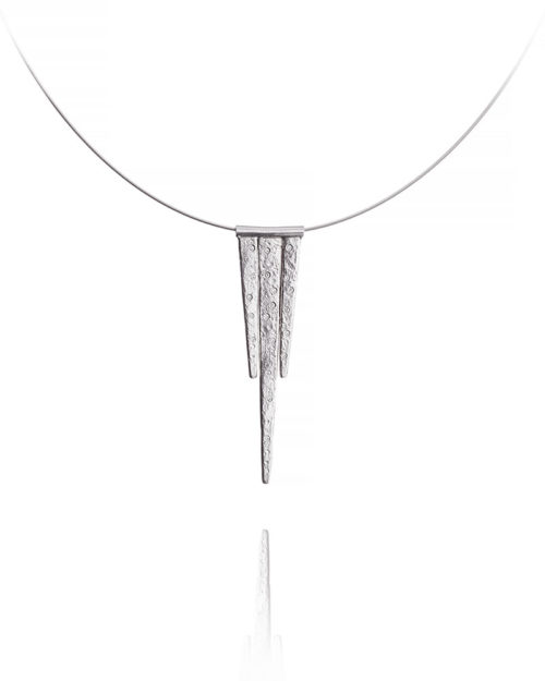 Palladium Diamond Icicle Pendant