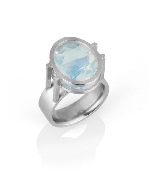 Palladium Opal Ring