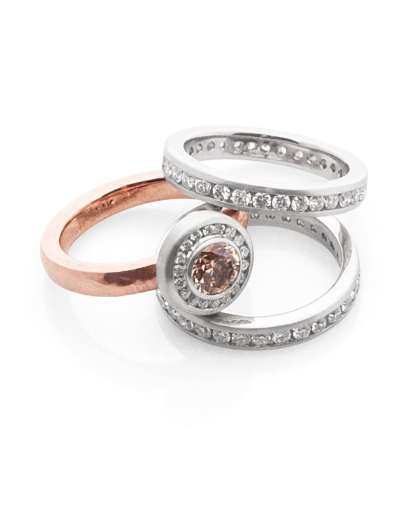 14k Gold Diamond Wedding Engagement Ring Set