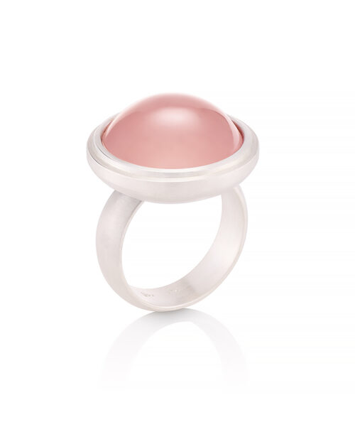 Silver Rose Quartz Ring
