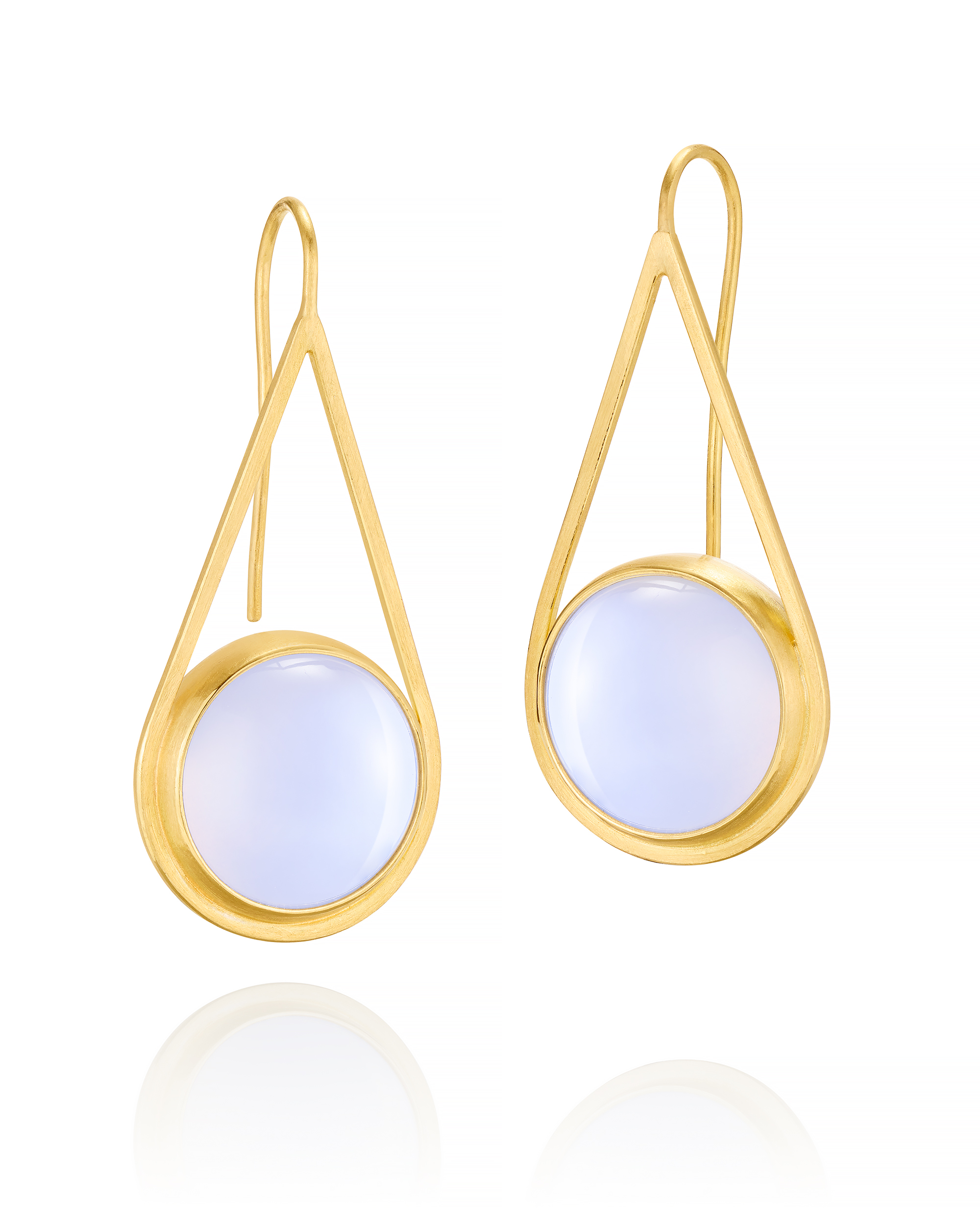 18k chalcedony earrings