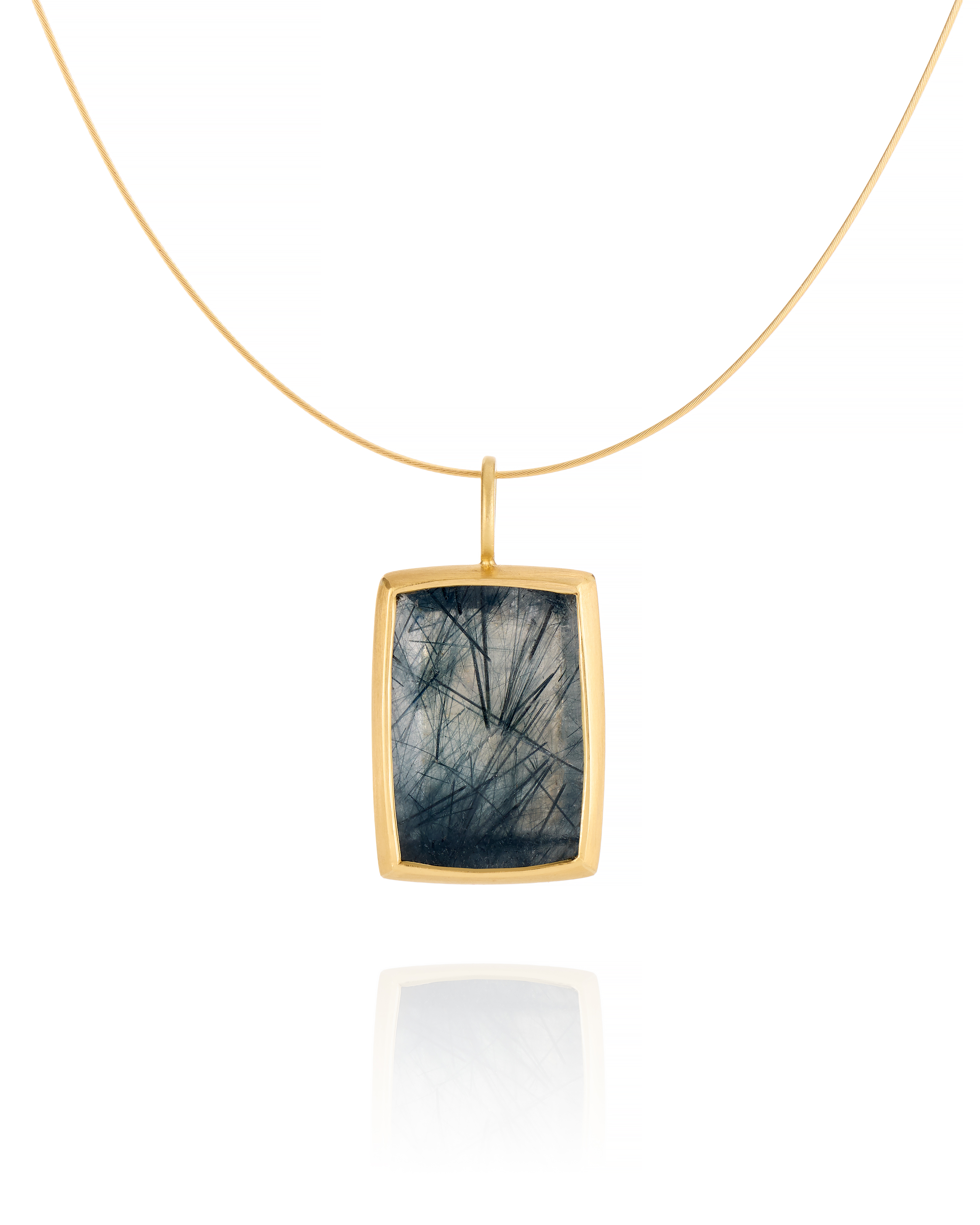 18k Silver Tourmaline Pendant