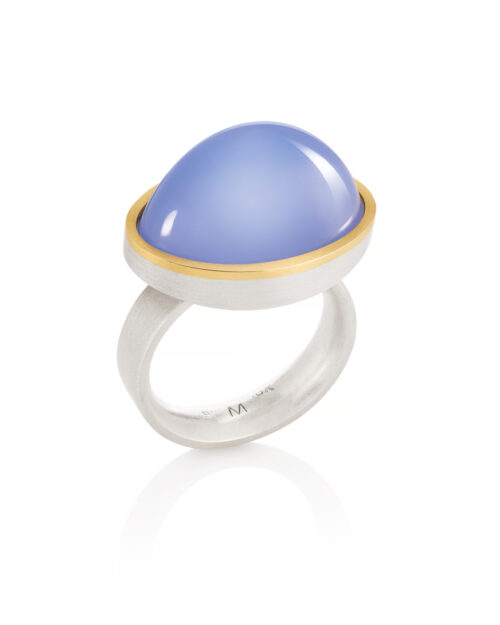 18k silver Chalcedony Ring